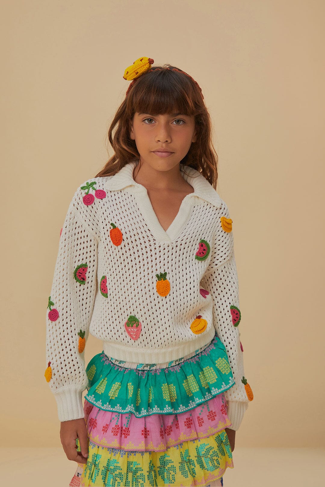 Kids Fruit Crochet Sweater - Handmade & Cozy