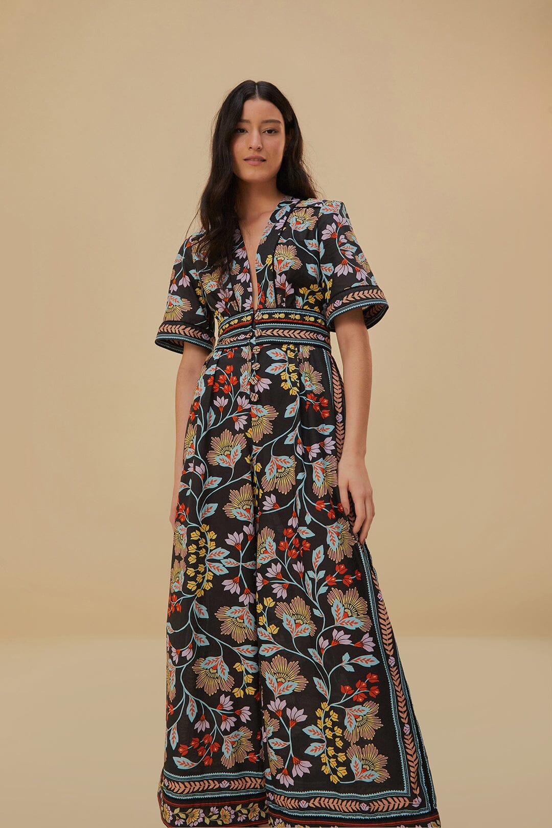 Stylish Black Floral Jumpsuit for Women