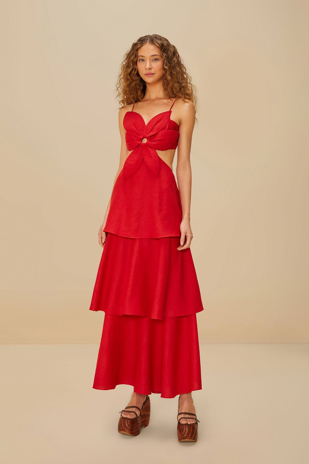 Eco-Friendly LENZING Maxi Dress in Red