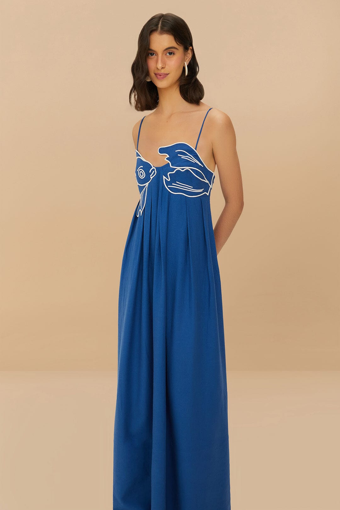 LENZING™ ECOVERO™ Blue Maxi Dress – Sustainable & Stylish