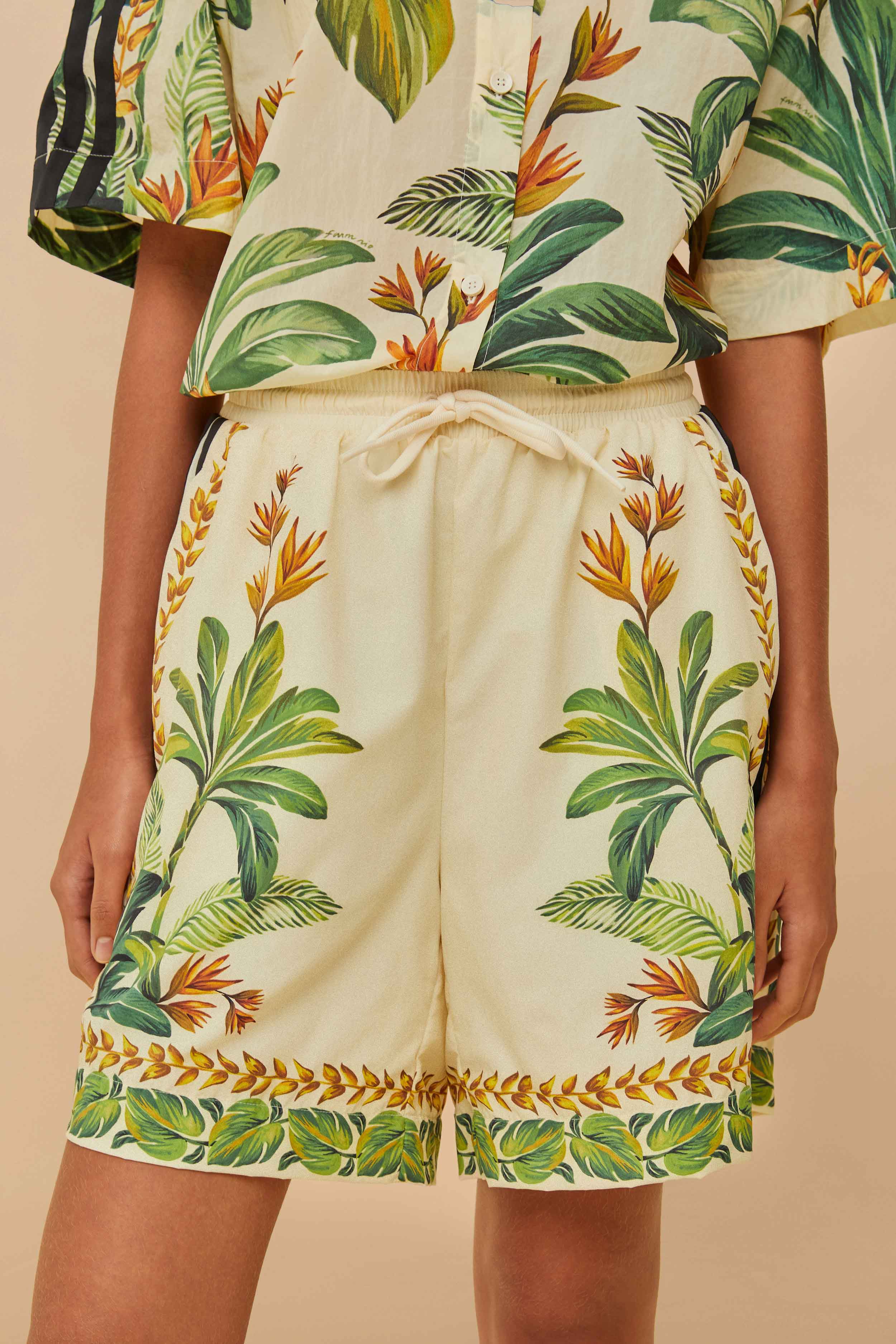 Adidas Cream White Tropical Breeze Shorts
