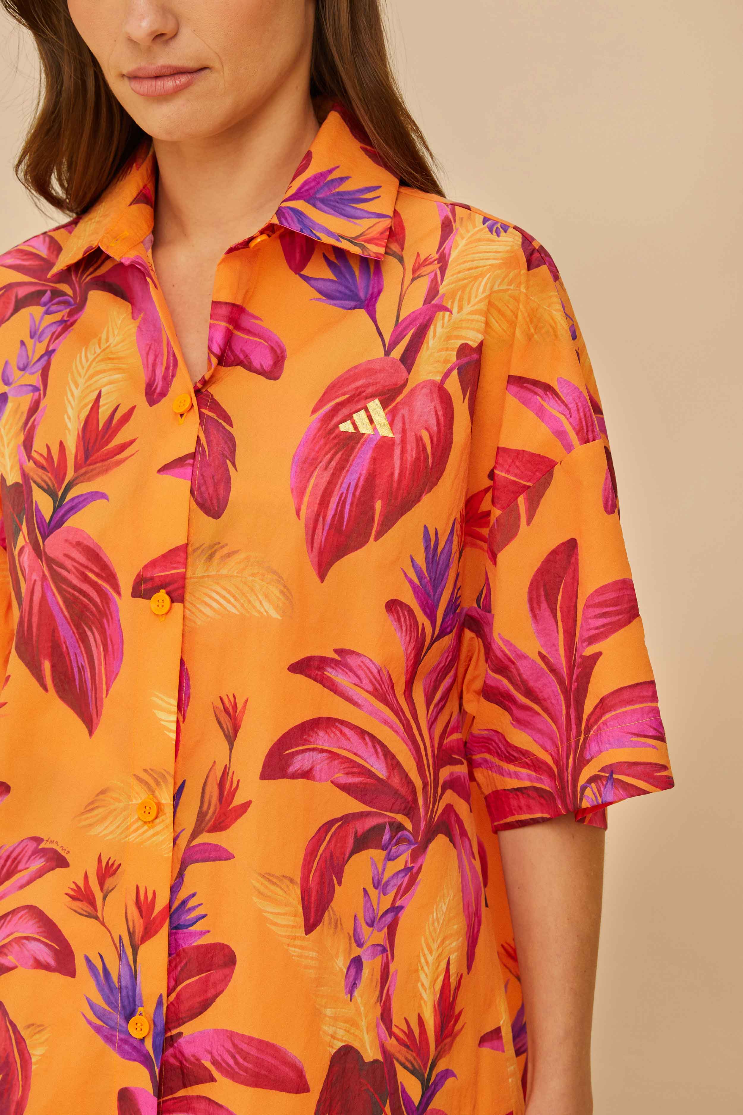 Adidas Bright Orange Tropical Tee