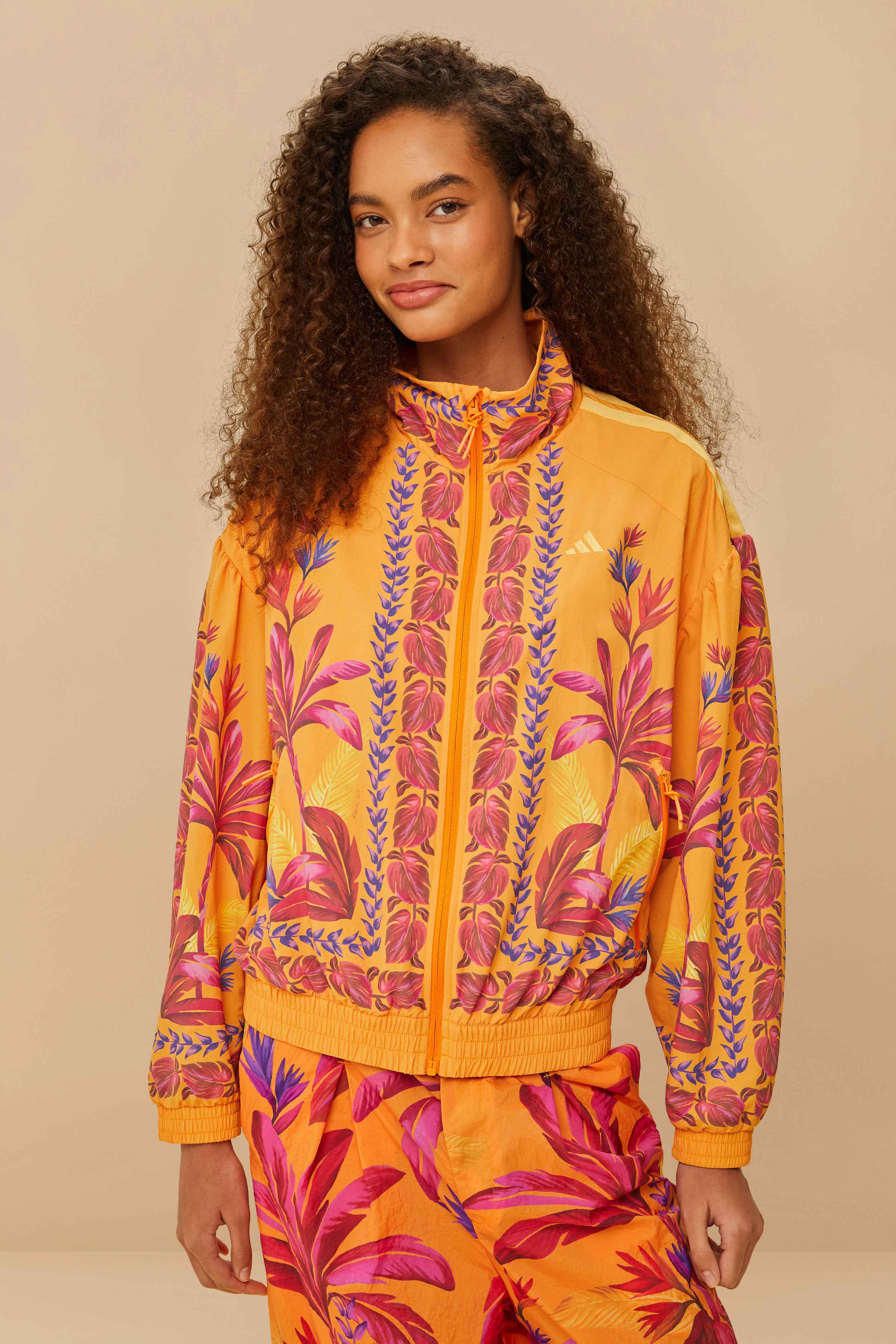 Adidas Bright Orange Windbreaker Jacket