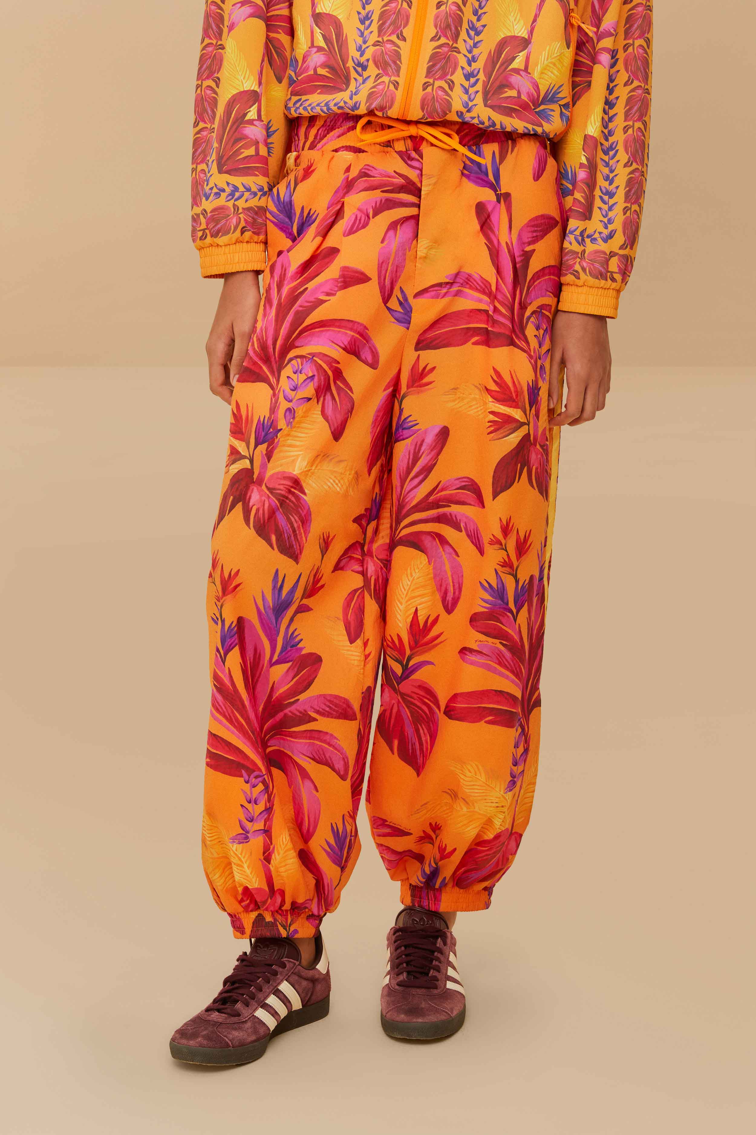 Adidas Bright Orange Tropical Breeze Pants