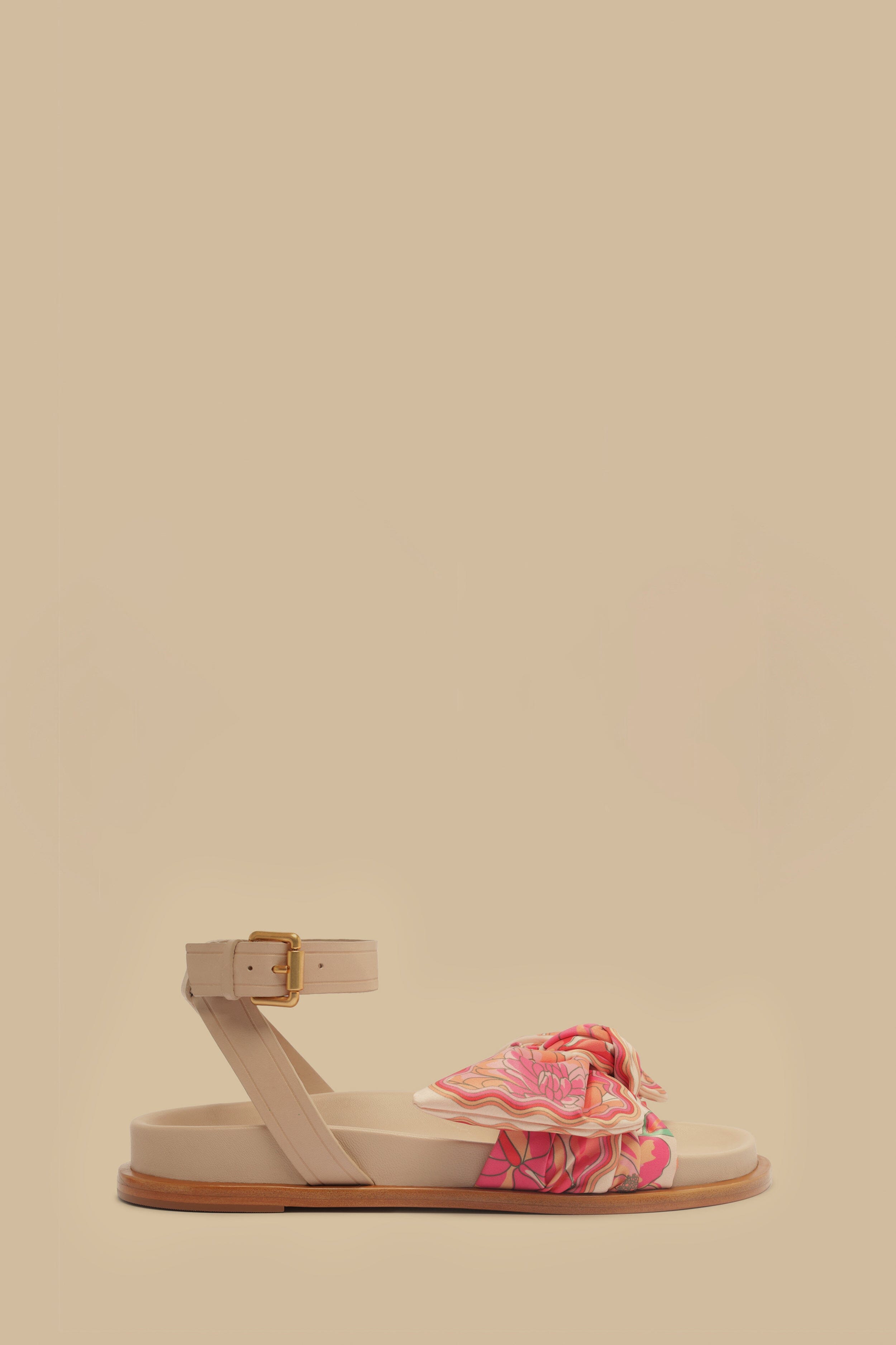 Beige Flat Sandals for Spring