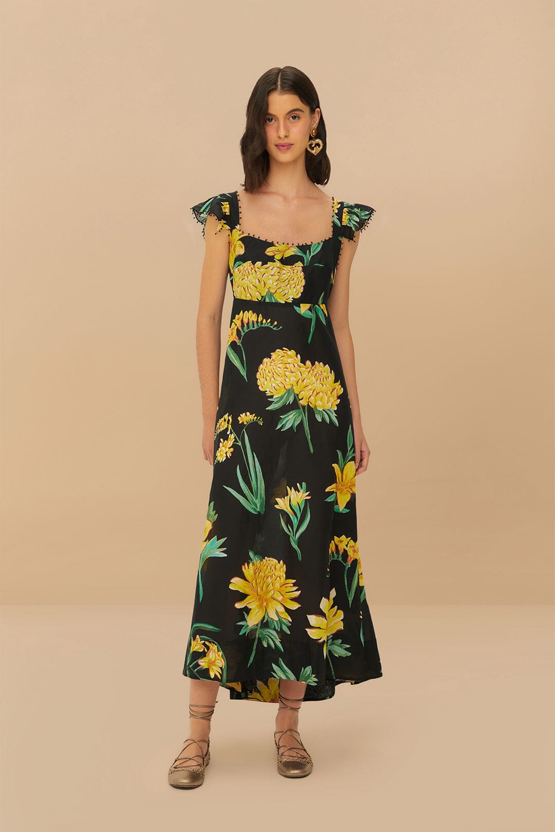 Black Alice Maxi Floral Dress
