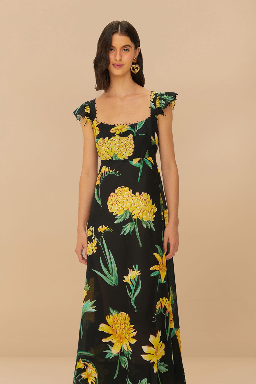 Black Alice Maxi Floral Dress