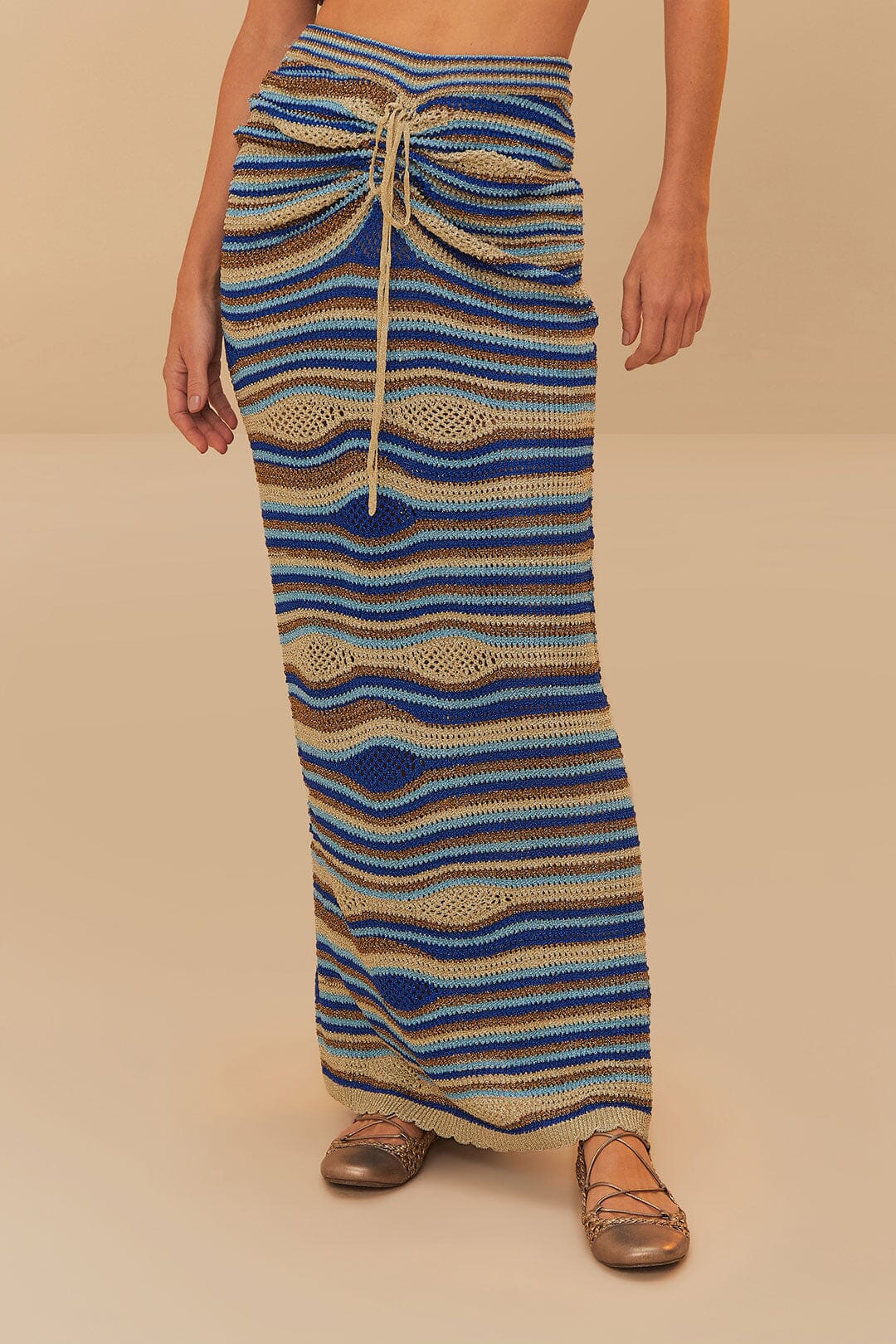 Blue Wave Knit Skirt - Stylish & Comfortable
