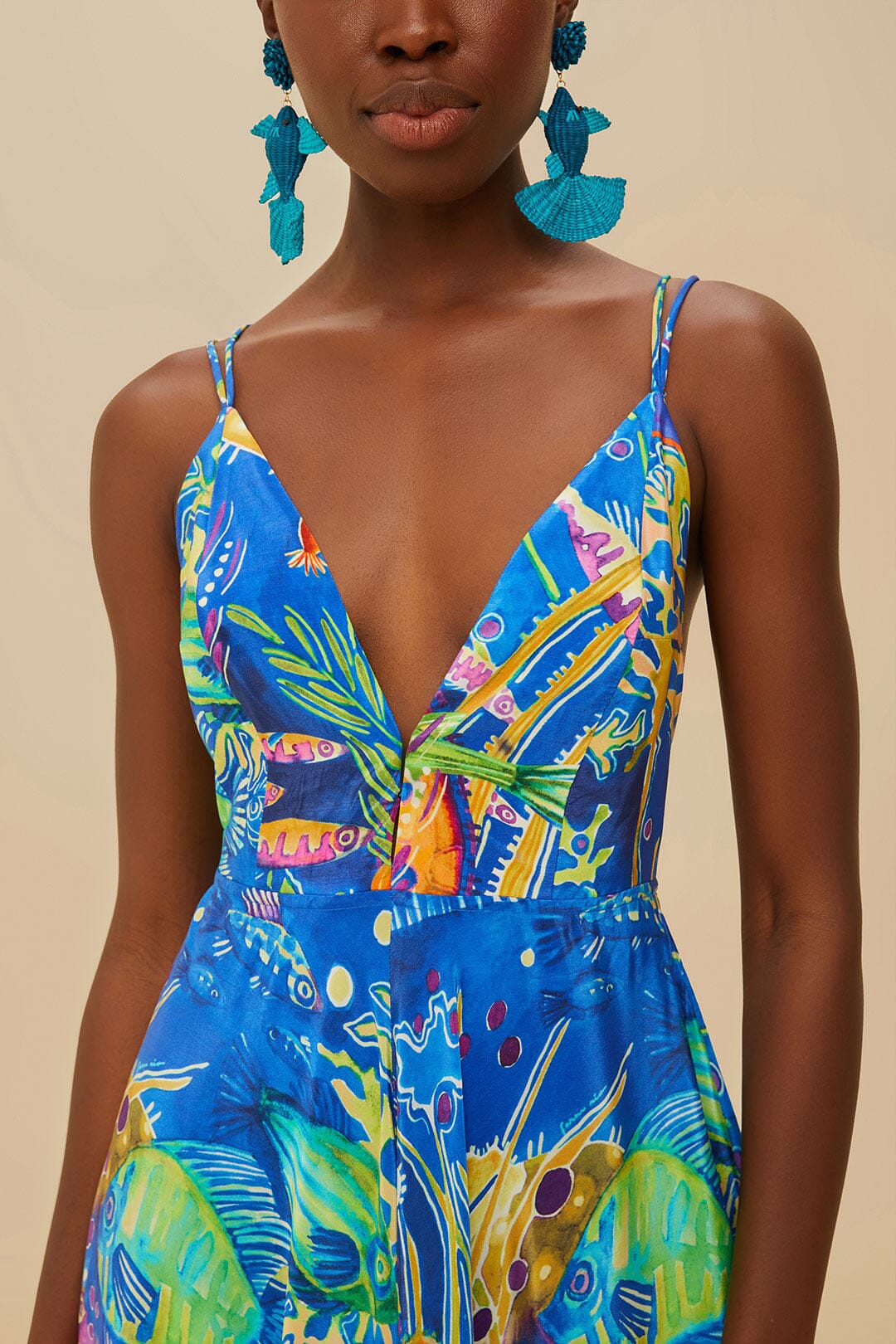 Blue Sleeveless Maxi Dress for Summer