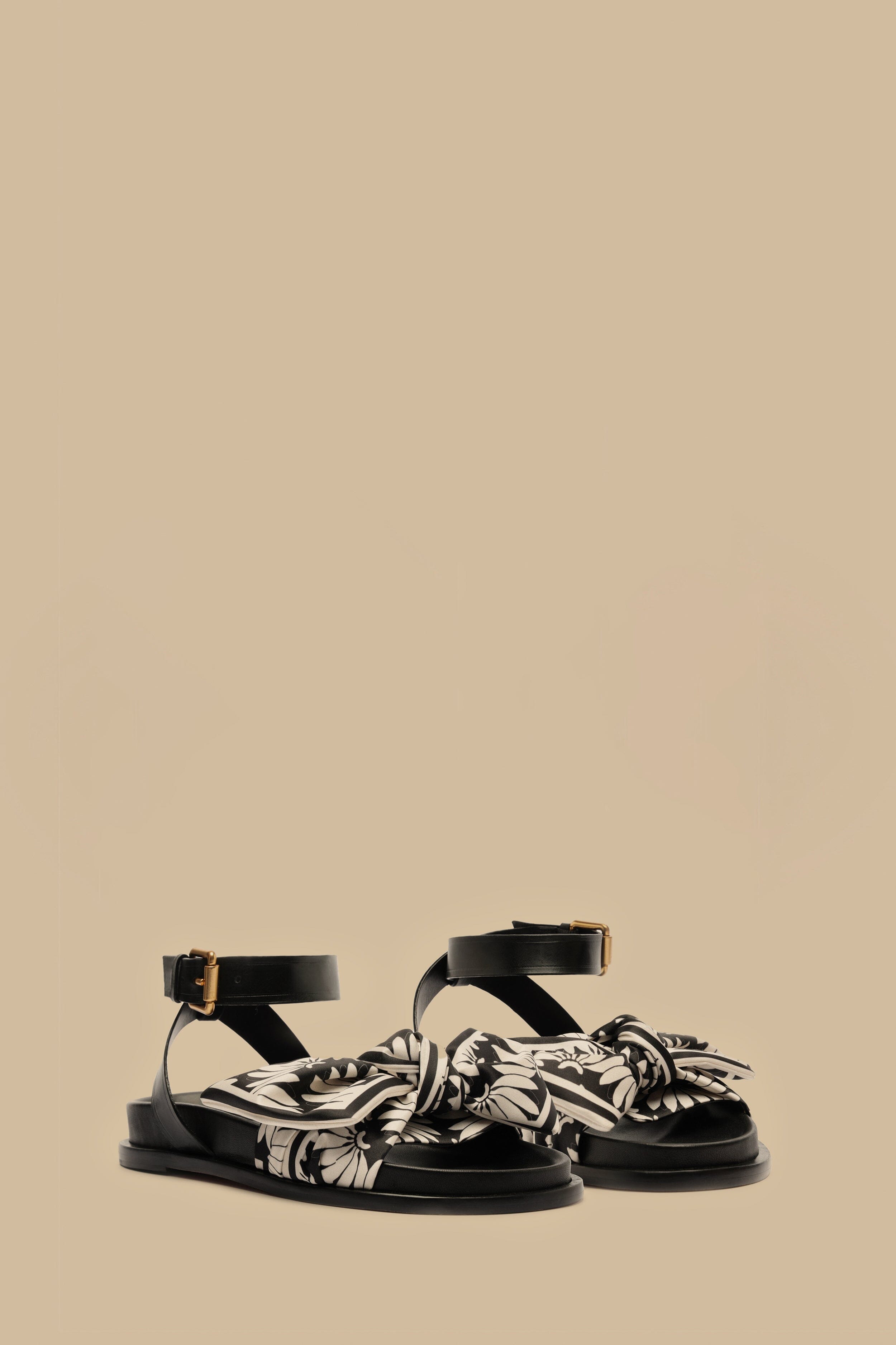 Copacabana Flat Sandals with Scarf Detail