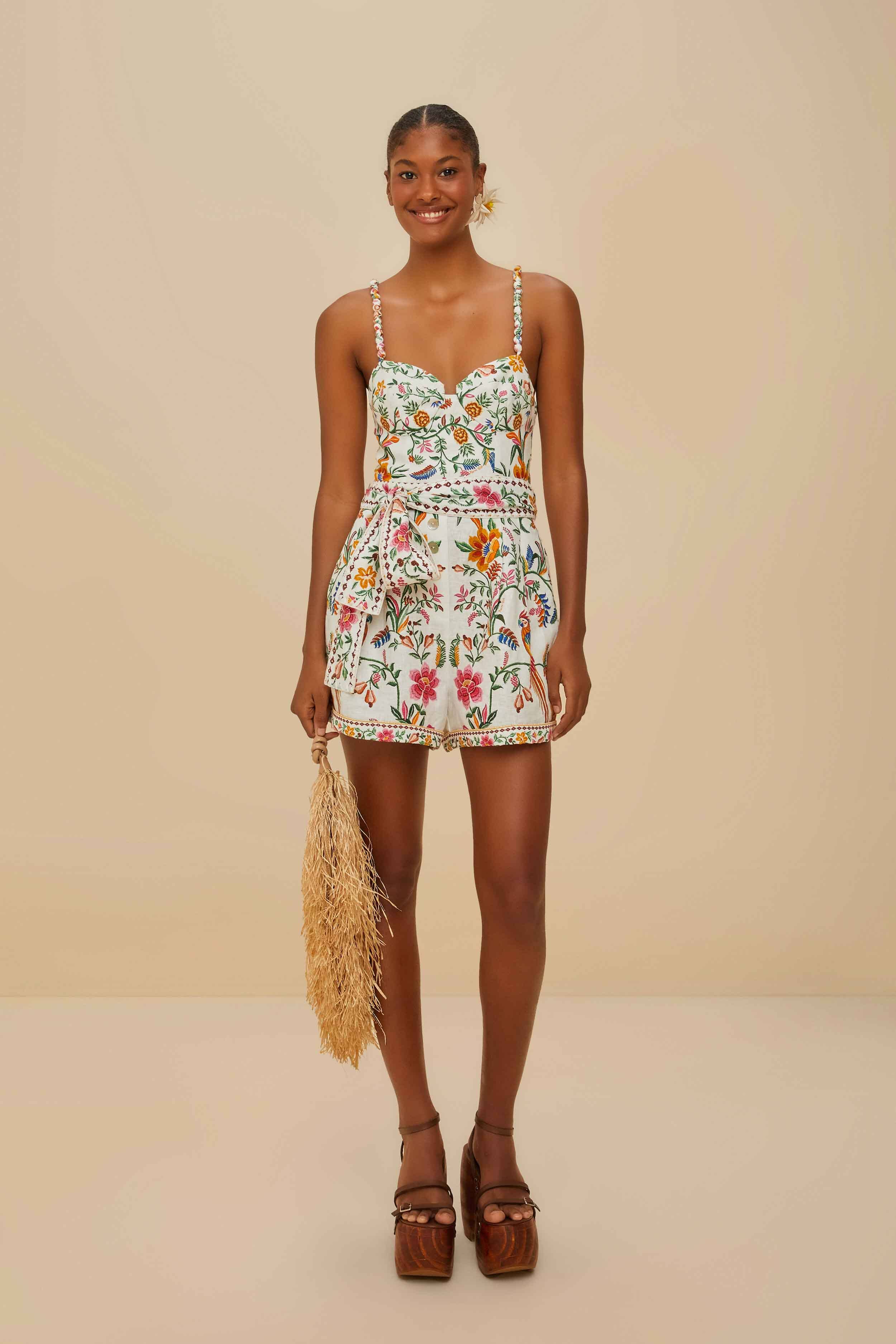 Off-White Euroflax Linen Romper – Lightweight & Breathable
