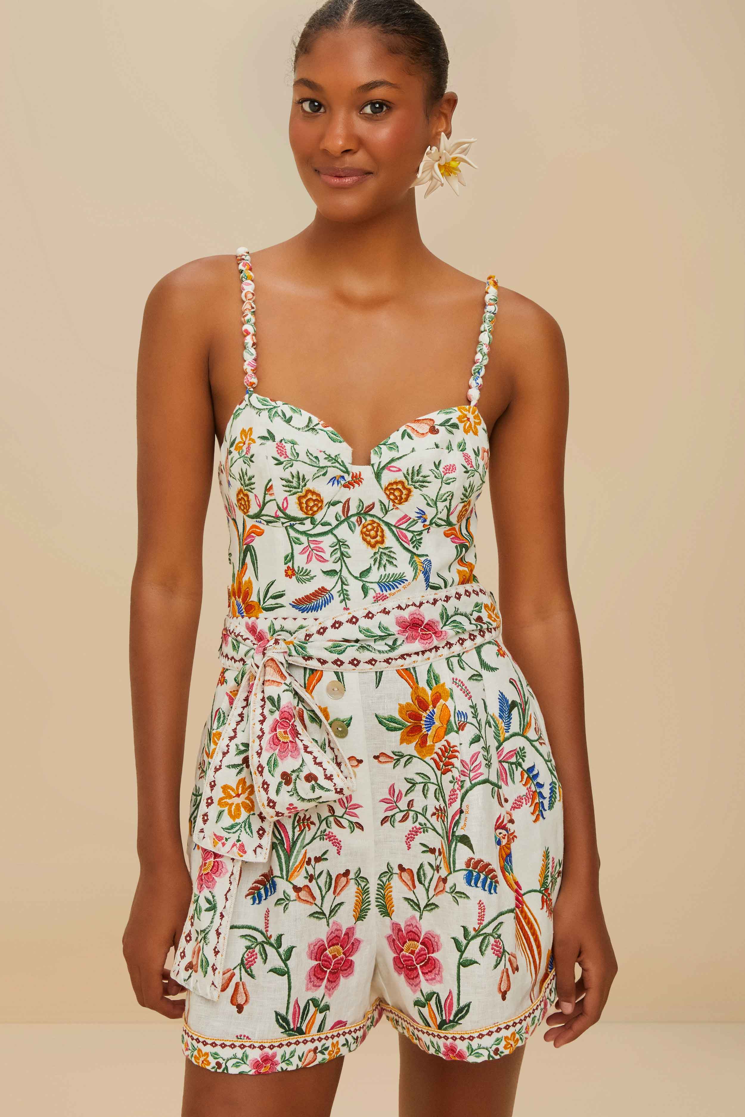 Off-White Euroflax Linen Romper – Lightweight & Breathable