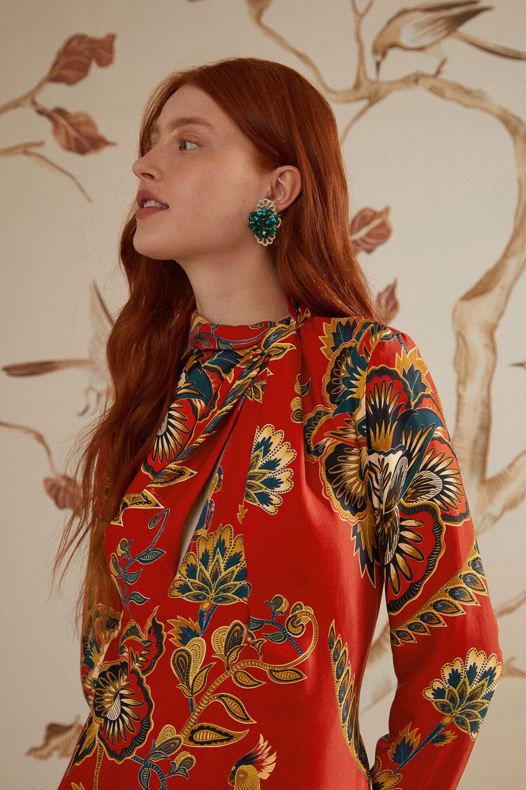 Floral Cutout Midi Dress - LENZING™ ECOVERO™ Viscose