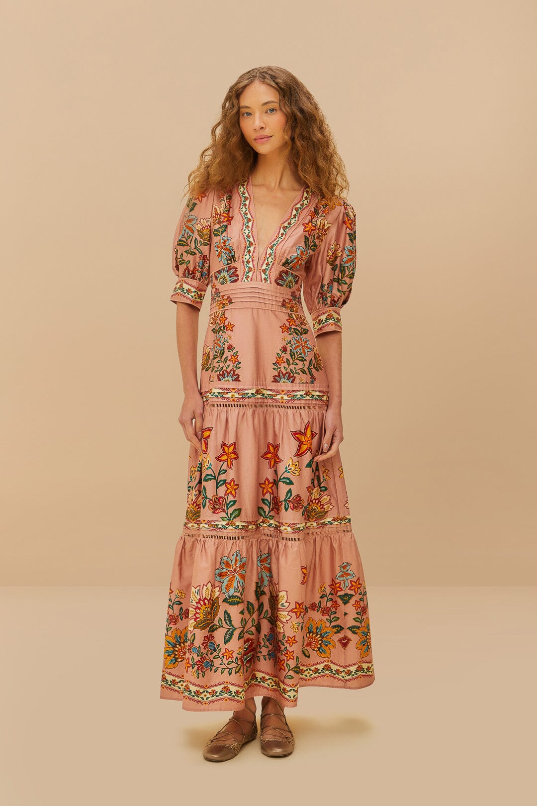 Floral Pink Maxi Dress for Summer
