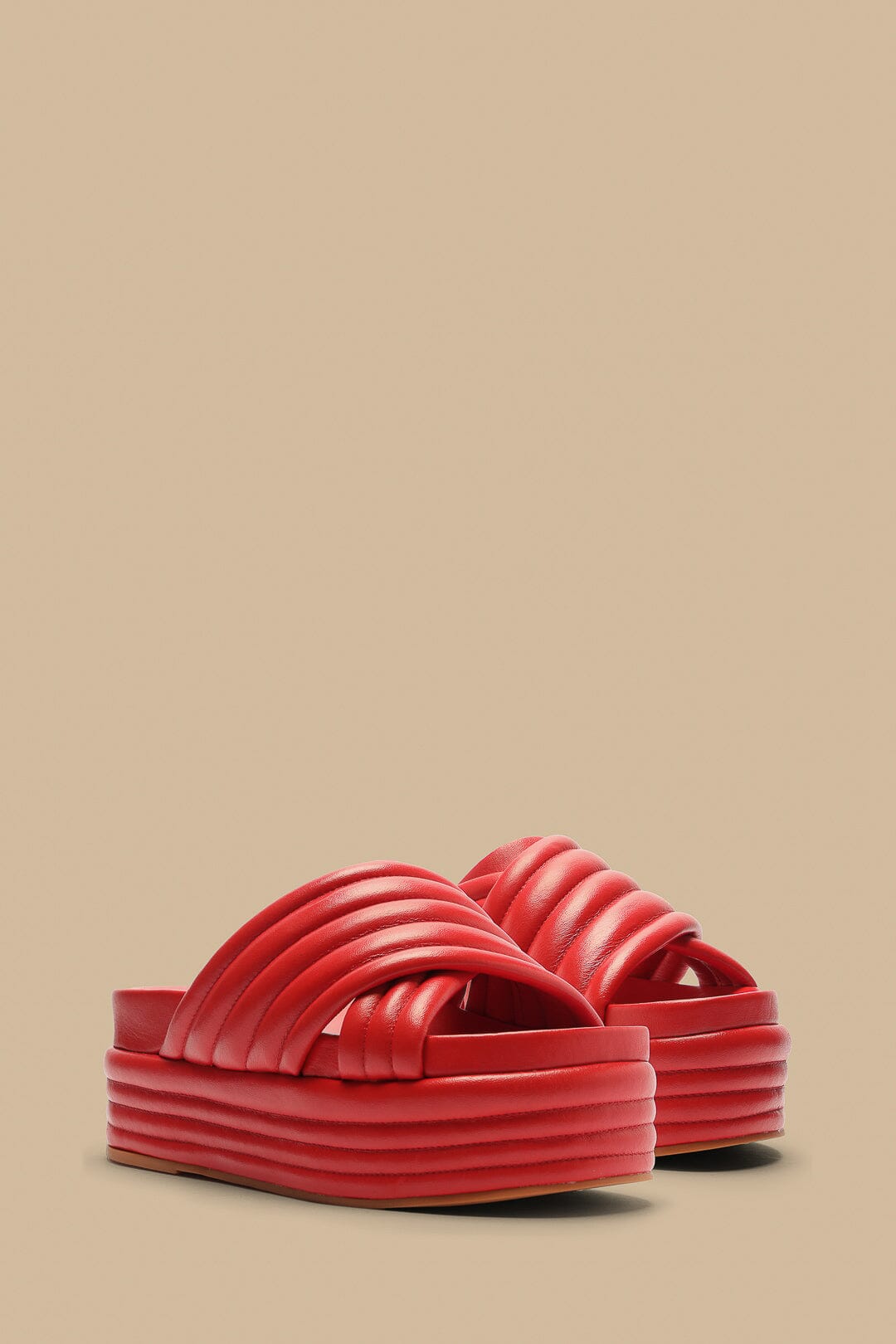 Red Platform Sandals for Women