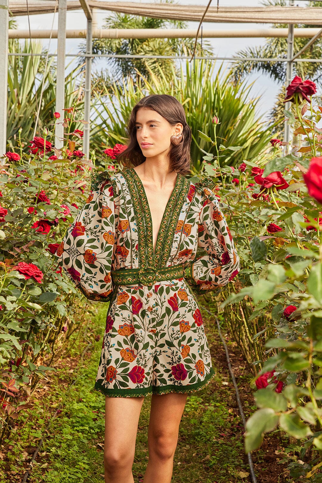 Organic Cotton Romper - Sand Garden Tapestry Design