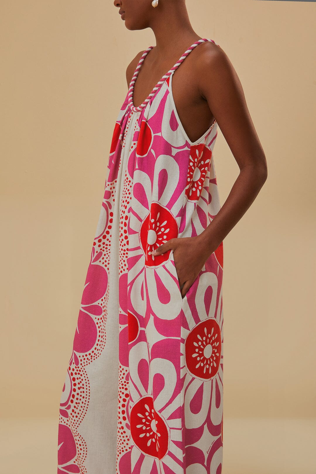 Off-White Eco Jumpsuit in Euroflax Fabric
